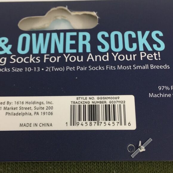 Pawsitively Fun Pet and Owner Socks Best Buds Adult Sz 10-13 Pet Sz Small Breed - Picture 10 of 14